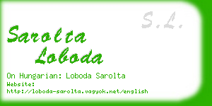 sarolta loboda business card